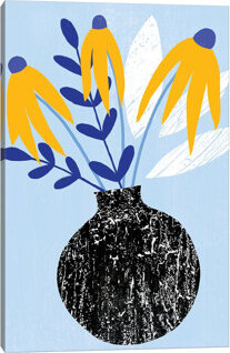 Ruffled Vase I by Annie Warren - Wrapped Canvas Graphic Art Print