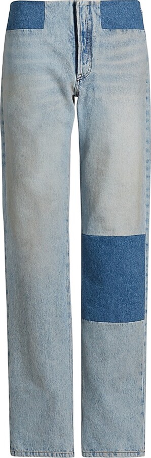 MM6 MAISON MARGIELA Women's Patchwork Denim Pants - Medium Blue - Size 24