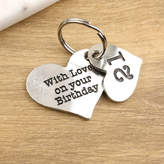Thumbnail for your product : Multiply design 21st Birthday Gift Personalised Heart Key Ring