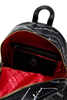 Love Moschino Logo-print Faux Leather Backpack