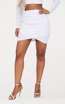 Thumbnail for your product : PrettyLittleThing Shape White Ribbed Bodycon Skirt