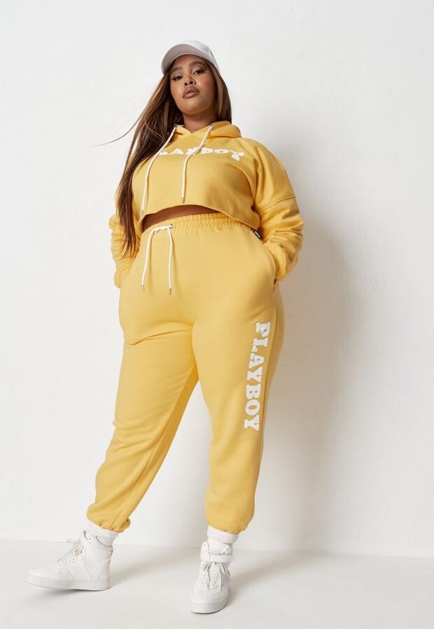 yellow playboy sweatpants