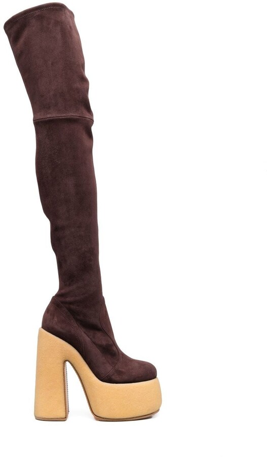 suede platform boots