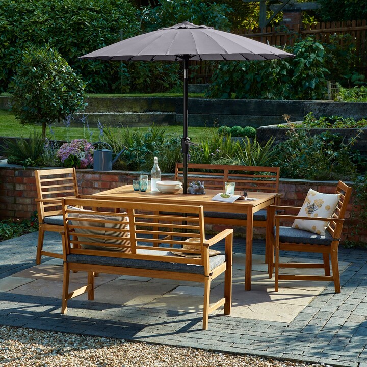 Dunelm Honolulu 6 Seater Dining Bench Set Wood (Brown) ShopStyle