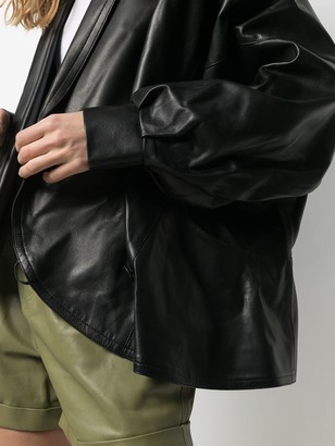 FEDERICA TOSI Oversized Leather Jacket