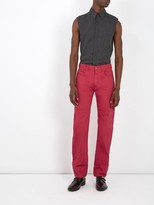 Thumbnail for your product : Wales Bonner Panelled Denim Jeans - Red