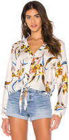 Thumbnail for your product : Krisa Tie Button Front Top
