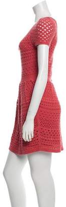 Tibi Open Knit A-Line Dress
