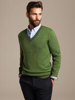 Thumbnail for your product : Banana Republic Tipped Extra-Fine Merino Wool Vee