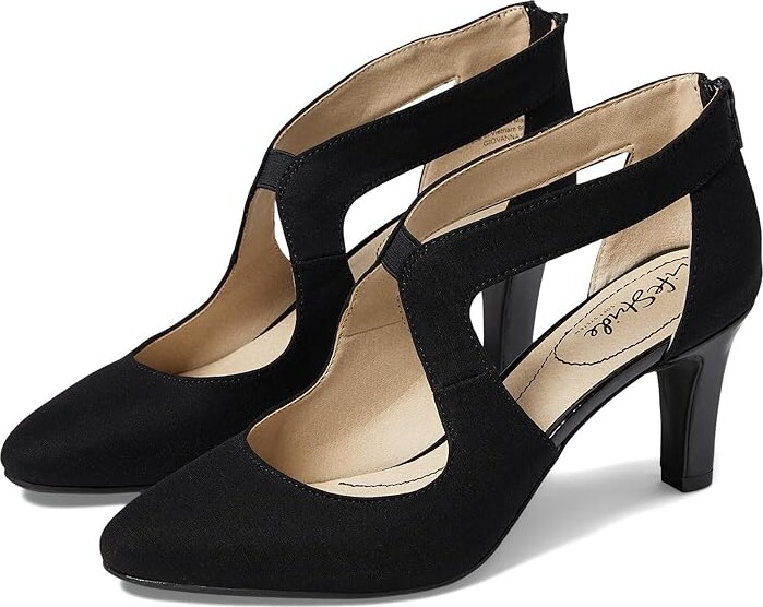 LifeStride Giovanna 2 Women's Shoes Black Micron : 9.5 M (B) Textile