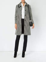 Thumbnail for your product : Lanvin tweed style buckle detail collar coat