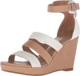 Thumbnail for your product : Armani Jeans Leather and Woven Eco Leather Wedge