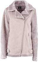 Thumbnail for your product : boohoo Faux Fur Sleeve Aviator Jacket