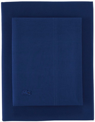 Lacoste Solid Washed Percale Sheet Set - Twin