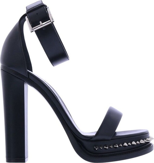 Alexander McQueen Spike Embellished Ankle-Strap Sandals