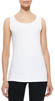 Thumbnail for your product : Lafayette 148 New York Long Scoop-Neck Tank, White