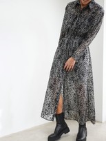 Thumbnail for your product : Religion Particle Leopard Shirt Dress Black