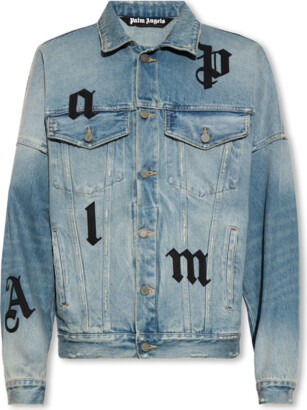 Palm Angels Denim Jacket With Patches, , - Blue - ShopStyle