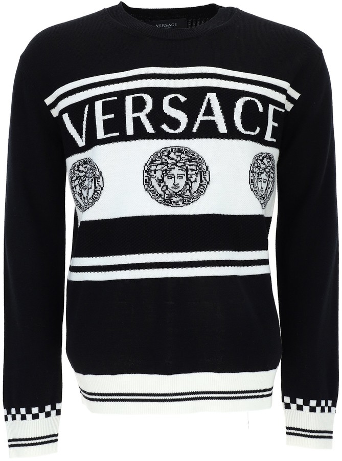 Versace Medusa Logo Knit Sweater - ShopStyle