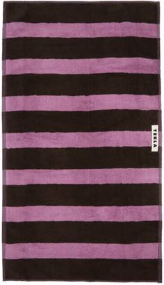 Tekla Purple and Brown Organic Hand Towel
