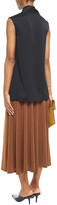 Thumbnail for your product : Joseph Button-embellished Draped Satin-crepe Top