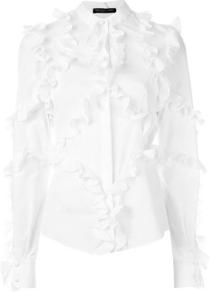 Alexander McQueen ruffled blouse - women - Cotton - 46