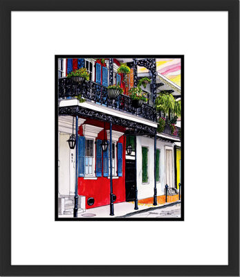 Wendover Art Group French Quarter 3 - Picture Frame Painting on Paper