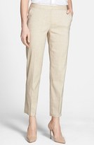 Thumbnail for your product : Halogen 'Taylor' Linen Blend Crop Pants (Regular & Petite)