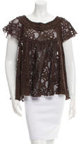 Thumbnail for your product : Philosophy di Alberta Ferretti Lace Cap Sleeve Top