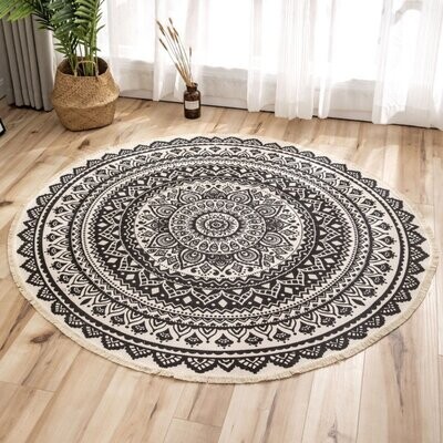 Non-Slip Machine Washable Round Area Rug Aesthetic Glitter Rotating Cosmos Entryway Living Room Bedroom Soft Carpet Floor Mat Home Decor 3' 