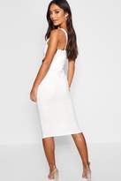 Thumbnail for your product : boohoo Petite Side Buckle Detail Midi Dress