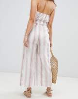 Thumbnail for your product : ASOS Design DESIGN chevron embroidered split front beach co-ord pant