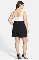 Thumbnail for your product : ABS by Allen Schwartz Eyelet Top Romper (Plus Size)