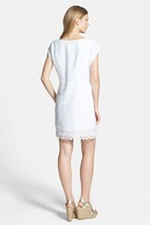 Thumbnail for your product : Laundry by Shelli Segal Lace Trim Linen Tunic Dress