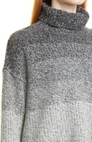 Thumbnail for your product : Nordstrom Signature Ombré Stripe Cashmere Turtleneck Sweater