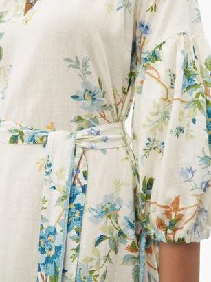 D'Ascoli Old Rose Cotton Midi Dress - Womens - Blue