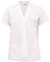 Thumbnail for your product : Jil Sander V-neck Cotton-poplin Top - Womens - White