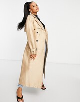 Thumbnail for your product : NA-KD belted trench in beige