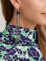 Thumbnail for your product : Miu Miu Crystal Tassel Drop Earrings - Womens - Black