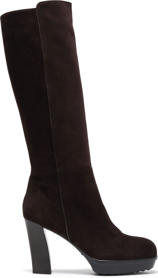 Tod's Suede platform knee boots
