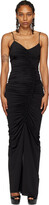 Thumbnail for your product : Victoria Beckham Black Ruched Maxi Dress
