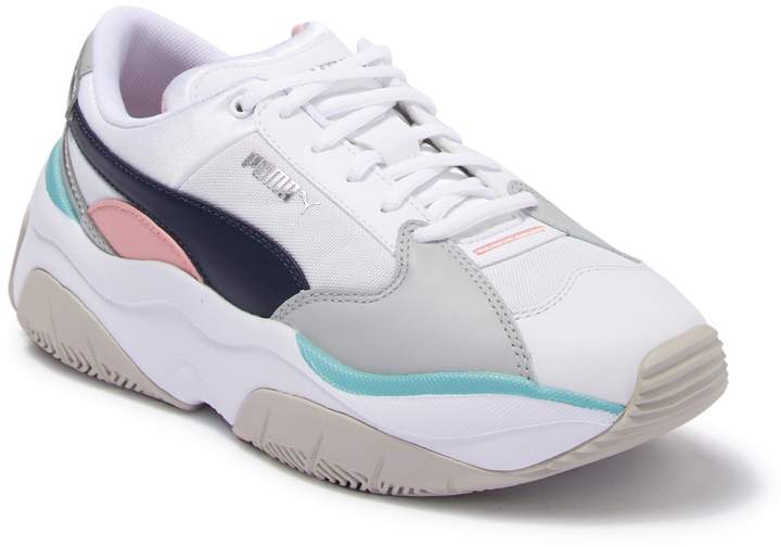 puma leather platform sneakers