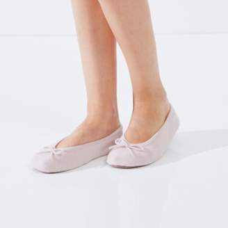 The White Company Cashmere Ballet Slippers, Natural, L(7/8)