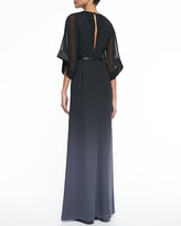 Thumbnail for your product : Halston Ombre Printed Caftan Gown