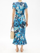 Thumbnail for your product : Rhode Resort Lulani Floral-print Recycled-fibre Crepe Dress - Blue Print
