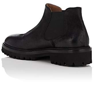 Barneys New York MEN'S DISTRESSED LEATHER CHELSEA BOOTS