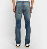Thumbnail for your product : Saint Laurent Skinny-Fit 15cm Hem Distressed Denim Jeans - Men - Indigo