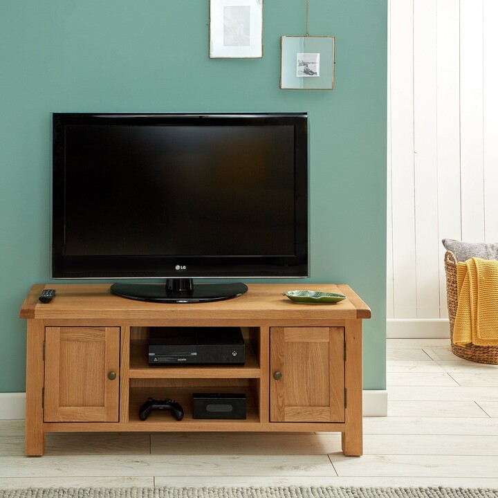 Dunelm Sherbourne Oak Large TV Stand Natural Brown ShopStyle