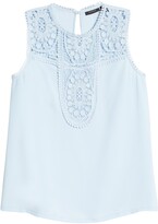 Thumbnail for your product : Halogen Lace & Crepe Top