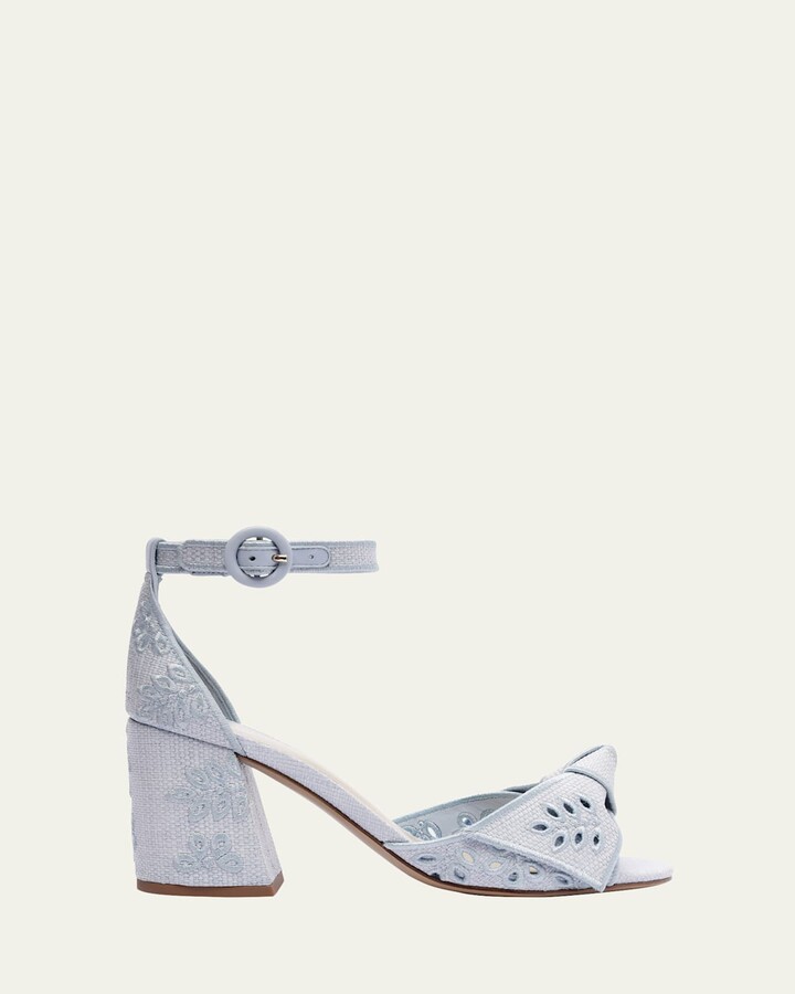 Alexandre Birman Clarita Embroidered Raffia Maxi Sandals